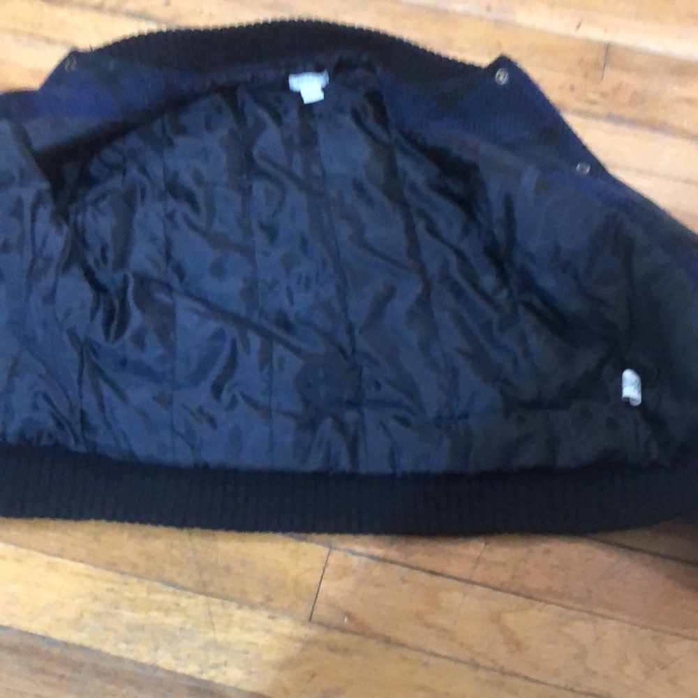 J. Crew wool plaid and faux leather bomber jacket - Picture 7 of 10